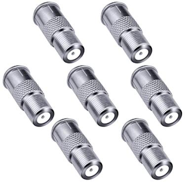 Imagem de Fanbalunke Conector coaxial de TV a cabo de conexão rápida 7 peças - Adaptador tipo F de plugue coaxial de conexão rápida para antena parabólica, TV a cabo, Internet