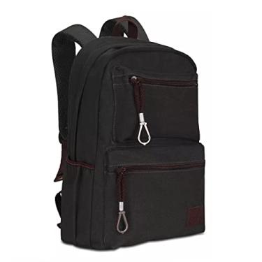 Imagem de Mochila Bolsa Lona Esportivo Notebook (Preto)