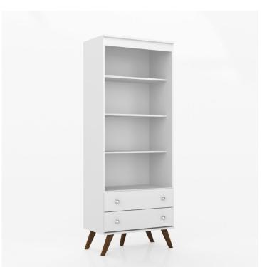 Imagem de Estante para Livros 2 Gavetas 3 Prateleiras Retrô ESM216 MovelBento 