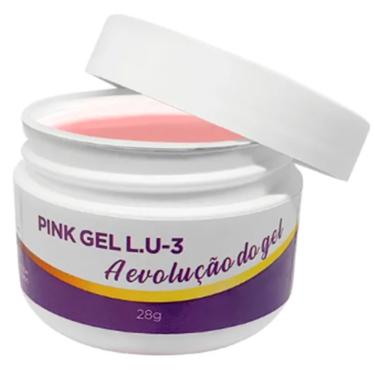 Imagem de 1 Gel de unha Piu Bella Pink Lu3 com 28 gramas 28g Gel L.u-3