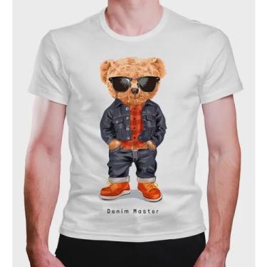 Imagem de Camiseta Masculina Urso Teddy Estiloso De Jaqueta Jeans