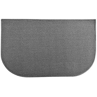 Imagem de Tapete antiderrapante para casa, cozinha, chão, tapete confortável em pé, tapete de entrada, 43 x 71 cm, Cinza