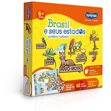 Imagem de Brasil e seus Estados - Quebra cabeça - 82 peças - Toyster Brinquedos