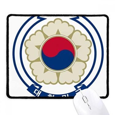 Imagem de Korea National Emblem Country Mousepad com borda costurada Tapete de borracha para jogos