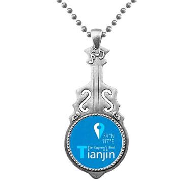 Imagem de OFFbb-USA Tianjing Geografia Coordenadas Trave Pingente Joias Música Torque Hangtag