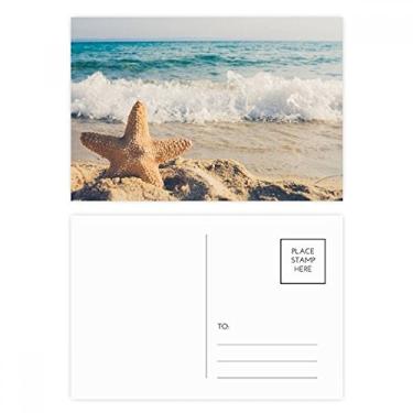 Imagem de Cartão postal Ocean Sand Beach Starfish Sea conjunto de cartões postais de aniversário para enviar cartões de agradecimento