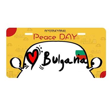 Imagem de DIYthinker I Love Bulgana Bandeira da Palavra Amor Ilustração Coração Placa Placa Etiqueta Decoração de Carro Dia da Paz