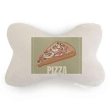 Imagem de DIYthinker Slice of Pizza Italy Sea Foods Almofada para decoração de pescoço para carro