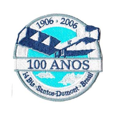 Imagem de Patch Bordado - 100 Anos 14 Bis Santos Dumont AV20157-28 Termocolante Para Aplicar