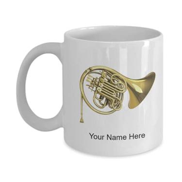 Imagem de Caneca de café personalizada trompete para amantes de trompete ideia crianças meninos meninas Amor - Caneca de café 325 ml