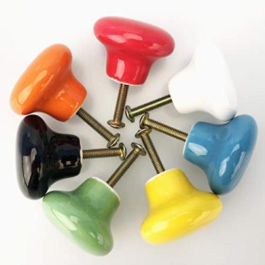 Imagem de Mallofusa -7 pomos redondos de cerámica para puertas de armarios, cajones y armarios