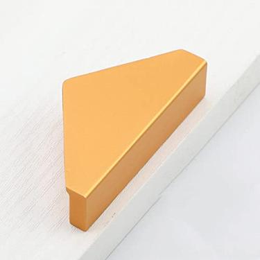 Imagem de Maçaneta Semicircular Dourada Cômoda Cabinet Light Luxo Gabinete Guarda-roupa Maçaneta da porta Preto redondo Triangular Maçaneta para móveis, 06