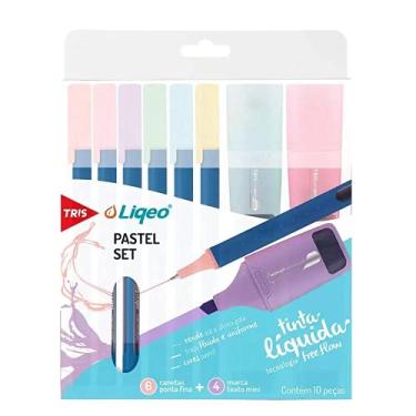 Imagem de Caneta Pastel Liqeo Tris 4 Flat Mini + 06 ponta fina