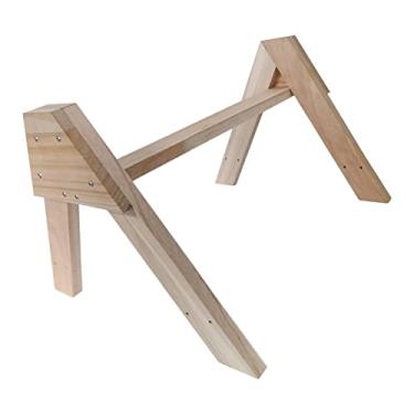 Imagem de ＫＬＫＣＭＳ Poleiro de Suprimentos para Galinheiro Suporte de Madeira para Brinquedos para Pássaros Grandes