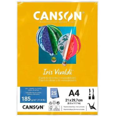 Imagem de Papel Colorido Canson Iris Vivaldi A4 185G 25Fls