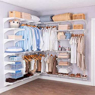 Imagem de Armário aramado kit 51 - Closet ou quarto Branco com Branco
