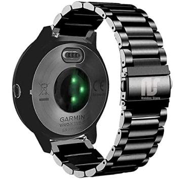 Imagem de Pulseira NSmart compatível com Garmin Forerunner 245/645 Music/Vivomove/Vivomove HR and Active 3 (PRETA 3 ELOS)