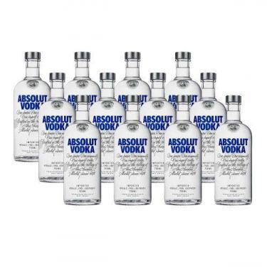 Imagem de Vodka Absolut Tradicional 750ml Caixa Com 12 Unidades