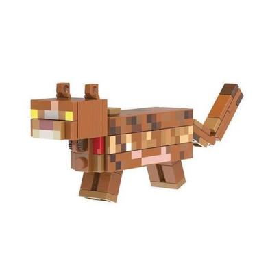 Imagem de Boneco Minifigure Blocos De Montar Gato Minecraft - Mega Block Toys