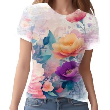 Imagem de Camiseta Camisa Estampa Art Floral Flor Natureza Florida 7 - Enjoy Sho
