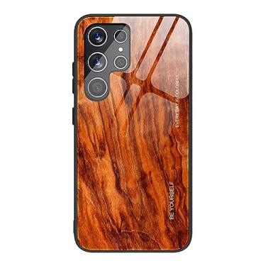 Imagem de HAZARA Capa fina para Samsung Galaxy S23 Ultra /S23FE/S23 Plus/S23, capa de vidro temperado, à prova d'água e anti-impressões digitais, A, S23