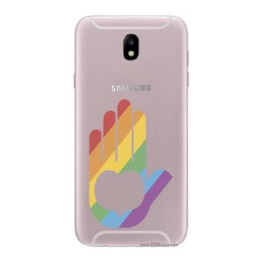 Imagem de Capa Case Capinha Samsung Galaxy  J7 Pro Arco Iris Mão - Showcase