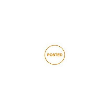 Imagem de Carimbo autotintado redondo postado - Laranja