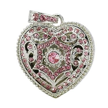 Imagem de Pen Drive USB em forma de coração de 128 GB, unidades USB pen drives pen drive USB 2.0 disco pen drive de armazenamento de data, disco com zíper, pen drive USB (rosa)