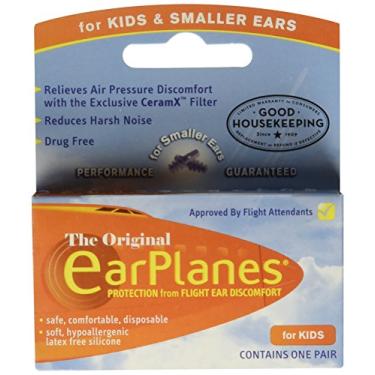 Imagem de Earplanes Tampões de ouvido infantis descartáveis para voo, ruído sonoro e proteção do ar, 1 par