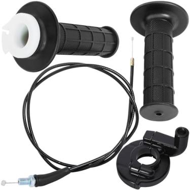 Imagem de QAZAKY Conjunto de cabos de punho de acelerador de acelerador de torção para 50cc-90cc 110cc 125cc 140cc 150cc 200cc 250cc 4 tempos motor poço sujeira mini bolso bicicleta ATV Quad Scooter CRF50 XR50