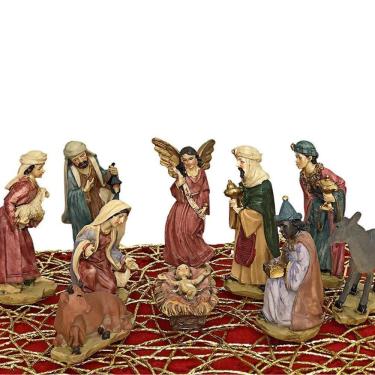 Imagem de Presépio Natal Completo 11 Peças Em Resina