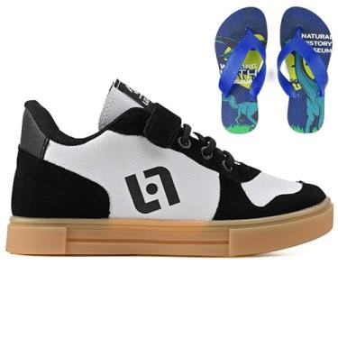 Imagem de Tenis Infantil Casual Sapatenis Meninos Meninas Street Calce Facil + Chinelo