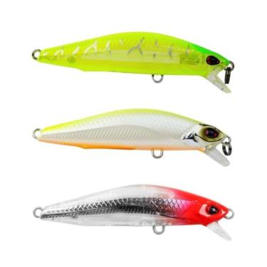 Imagem de Marine Sports, Kit 3 Iscas Artificiais Pesca Meia Água Marine Sports Raptor Minnow 70 7cm 7,5g Cor:Kit 3