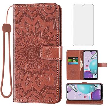 Imagem de Capa de telefone para LG Aristo 5/K31/Fortune 3/Phoenix 5/K8x/Tribute Monarch/Risio 4 carteira com protetor de tela de vidro temperado Flip Cover porta-cartões LGK31 Rebel K 31 31K Aristo5 Plus 5+