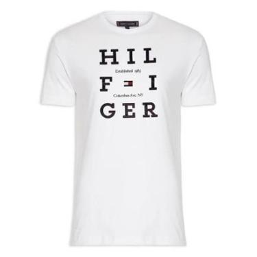 Imagem de Camiseta Tommy Hilfiger Box Flag Logo Tee Branco-Masculino