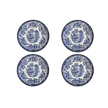 Imagem de Churchill Prato de jantar New Royal Wessex Tonquin Blue Chelsea 25,4 cm - Conjunto de 4, feito na Inglaterra