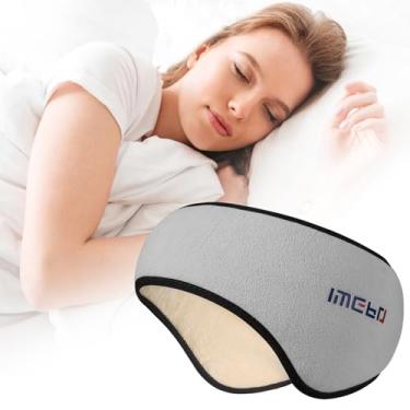 Imagem de Máscara de dormir com cabeças ajustáveis, protetores de ouvido para dormir, aquecedores de ouvido para homens e mulheres, máscara de ouvido 2 em 1 e cobertura para os olhos, confortável e macia para
