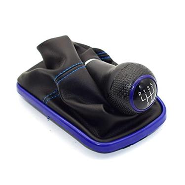 Imagem de TWENOW Manípulos de mudança de marchas de 23 mm para Golf 4 IV MK4 GTI R32 5/6 velocidades moldura preta botão de mudança de marchas alavanca polaina 1999-2004 (cor: 5 laranja)