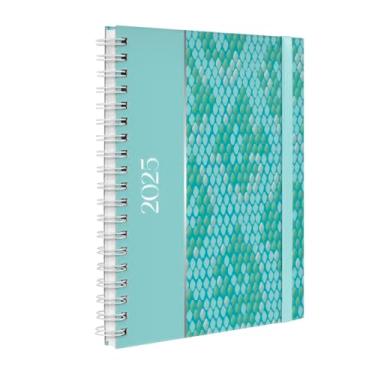 Imagem de Agenda Planner Semanal 2025 Plus Animal Print Cobra Turquesa