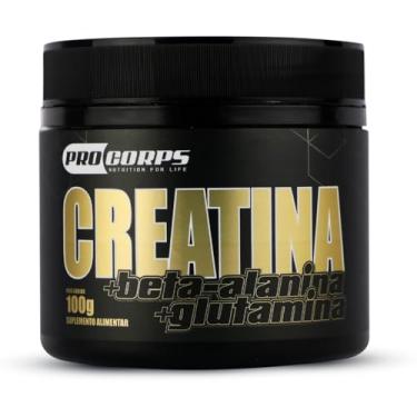 Imagem de Creatina Monohidratada Enriquecida Beta Alanina Glutamina, em pote, 100g, Pro Corps