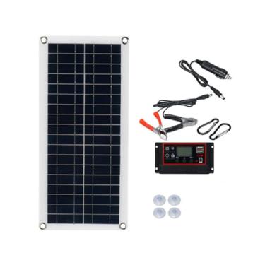 Imagem de HENGJINGTR 1000 W Portátil Painel Solar Power Bank 18 V Painel Solar Kit Controlador Solar Placa para Casa/Camping/RV/Carro Carregador de Bateria Rápido (6 PCS),10a