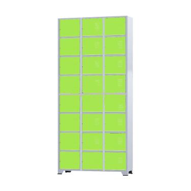 Imagem de Armário Roupeiro De Aço 24 Portas Para Vestiário Academia Locker Verde com Chave