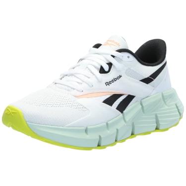 Imagem de Reebok Tênis adulto unissex Zig Dynamica 5, Calçado branco/Aqua Dust/Core Black, 12.5 Women/11 Men