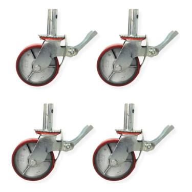 Imagem de Rodizio Para Andaime Com Freio Kit Com 4