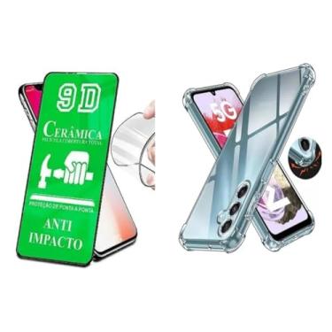 Imagem de Kit Capa Capinha Case Anti Impacto e Película Ceramica 9D Compatível Samsung Galaxy A35 A55 5G