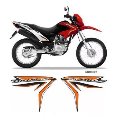 Imagem de Adesivos Faixas Laterais Honda Nxr Bros 150 2013/2014 Kit 01 - Resitan