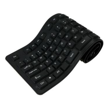 Imagem de Teclado Dobrável Flexível De Silicone Usb Notebook Pc Tablet - Briwax