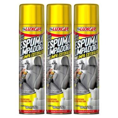 Imagem de Kit Limpa Estofados Spray - 400ml Luxcar -  3 Unidades