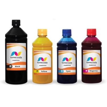 Imagem de 4 Tinta Para HP T520 T525 T530 711 2,5L CMYK Pigmentado - Toner Vale