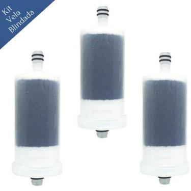 Imagem de KIT 3 Refil / Vela Para Toneira Com Filtro com carvão ativo Blindada -